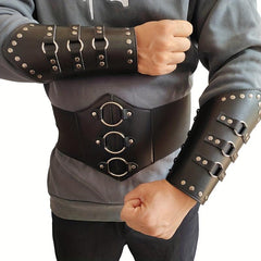 Medieval Steampunk Arm Guard & Girdle Costume Props
