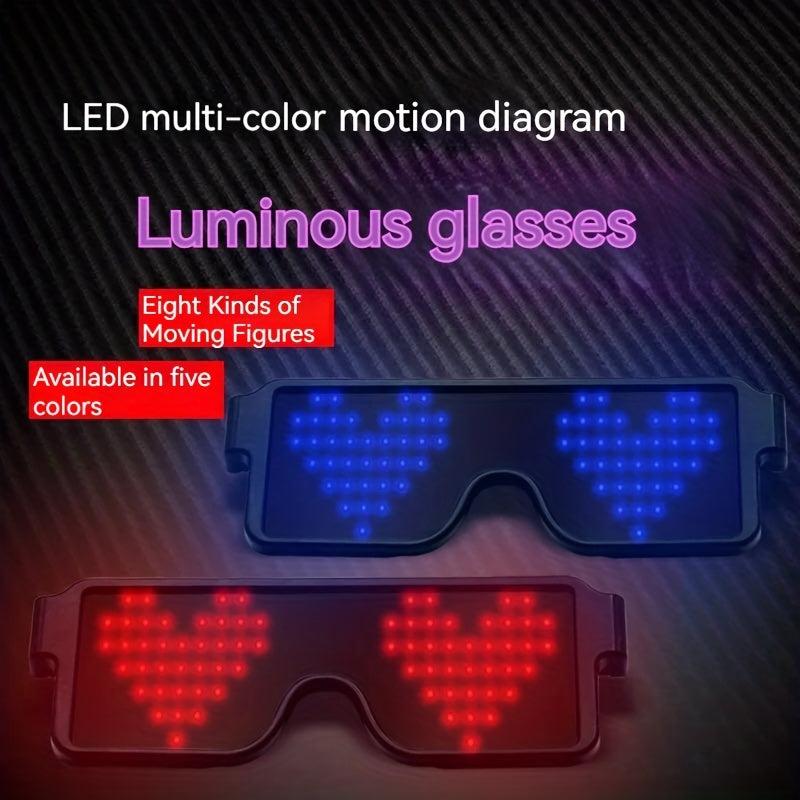 LED Luminous Glasses Christmas Party Decoration Punk Glasses