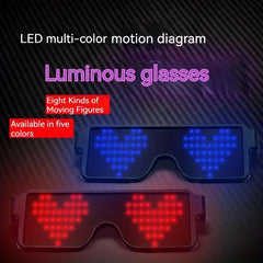 LED Luminous Glasses Christmas Party Decoration Punk Glasses