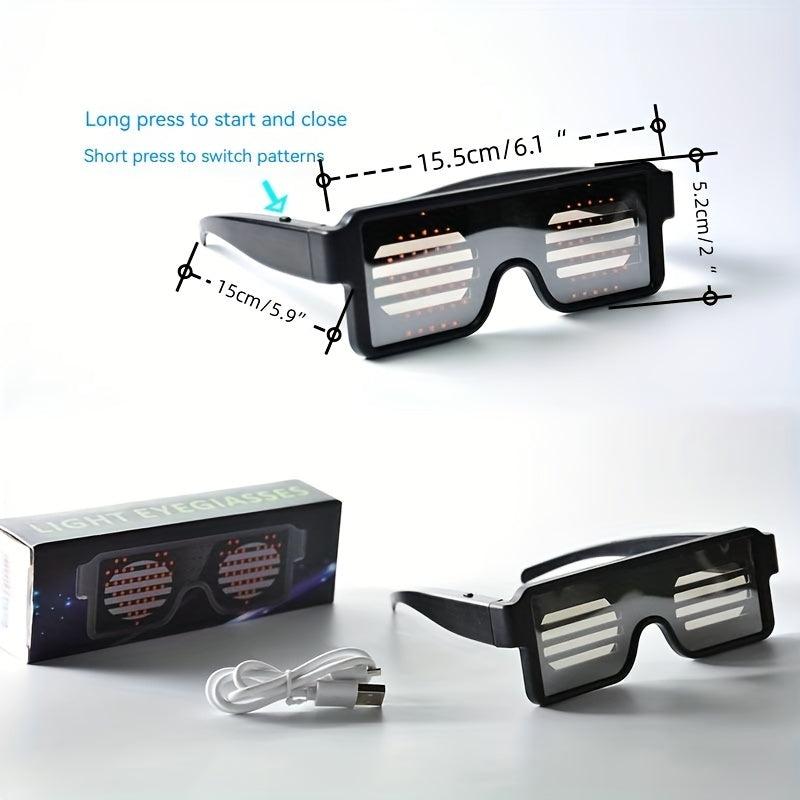 LED Luminous Glasses Christmas Party Decoration Punk Glasses