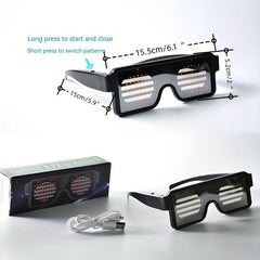 LED Luminous Glasses Christmas Party Decoration Punk Glasses