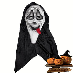 Latex Ghost Face Mask Halloween Party Costume Props