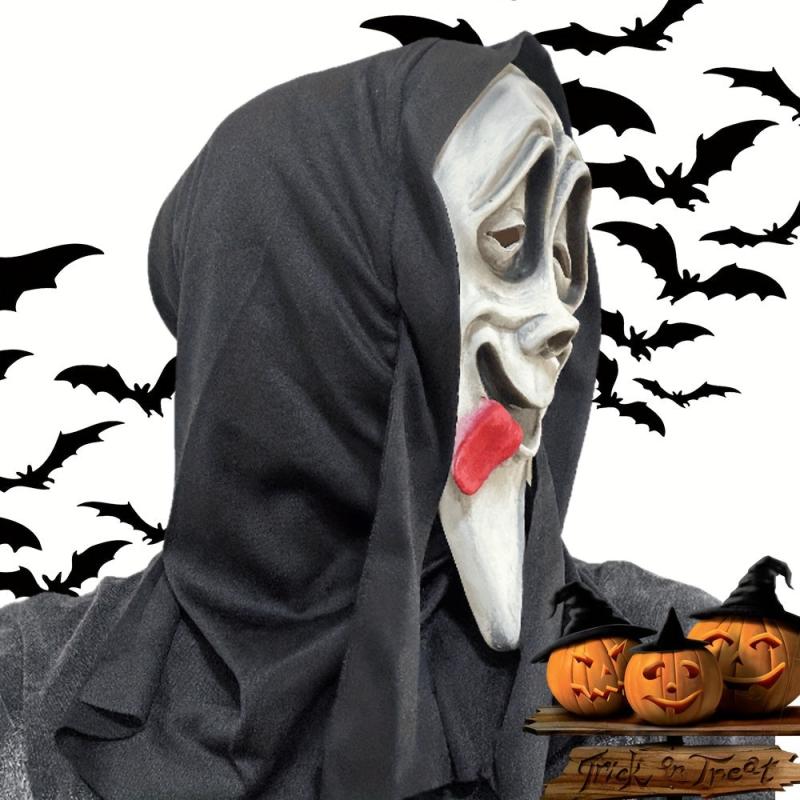 Latex Ghost Face Mask Halloween Party Costume Props