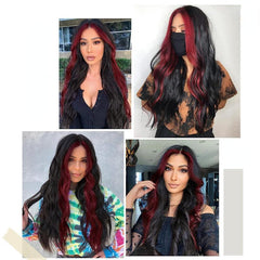 Long Curly Hair Women's Wig High Heat Synthetic Fiber Wigs