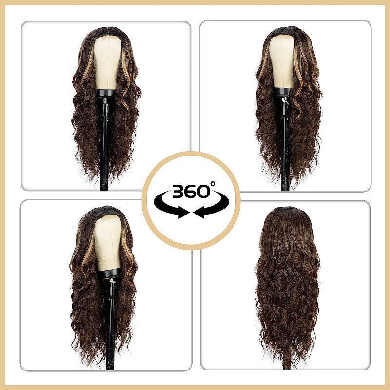 Long Curly Hair Women's Wig High Heat Synthetic Fiber Wigs
