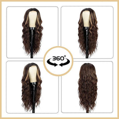 Long Curly Hair Women's Wig High Heat Synthetic Fiber Wigs
