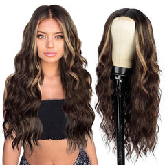 Long Curly Hair Women's Wig High Heat Synthetic Fiber Wigs