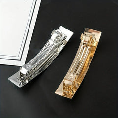 Metal Geometric Hair Clip Hair Accessories Wire Drawing Effect Spring Clip
