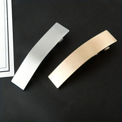 Metal Geometric Hair Clip Hair Accessories Wire Drawing Effect Spring Clip