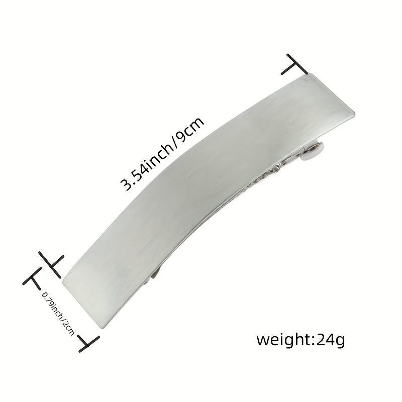 Metal Geometric Hair Clip Hair Accessories Wire Drawing Effect Spring Clip