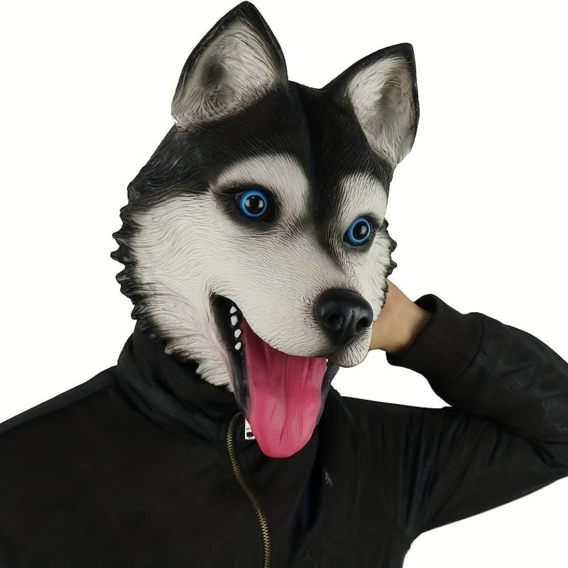 Husky Head Cover Animal Mask for Holiday Party Costumes