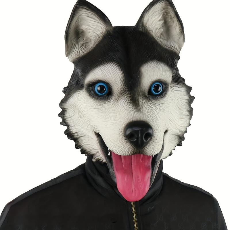 Husky Head Cover Animal Mask for Holiday Party Costumes