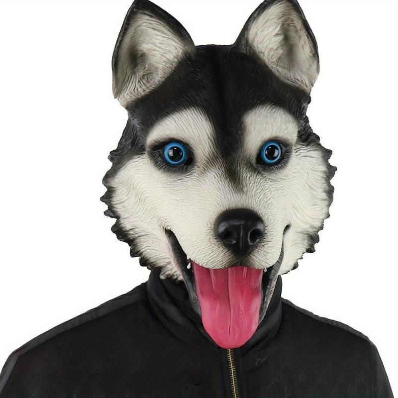 Husky Head Cover Animal Mask for Holiday Party Costumes