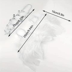 Angel Wings & Leaves Headband Props Set
