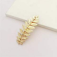 Golden Leaf Metal Hair Clip Hair Accessories
