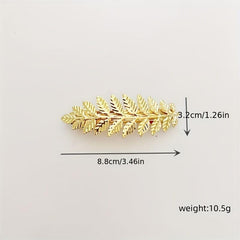 Golden Leaf Metal Hair Clip Hair Accessories
