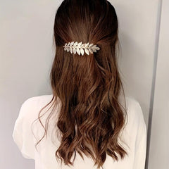 Golden Leaf Metal Hair Clip Hair Accessories