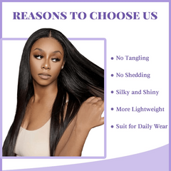 Long Straight Middle Part Wig Heat Resistant Synthetic Daily Party Wig