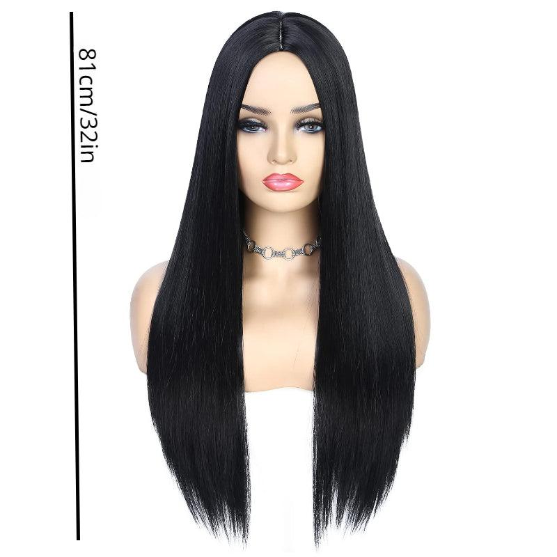 Long Straight Middle Part Wig Heat Resistant Synthetic Daily Party Wig
