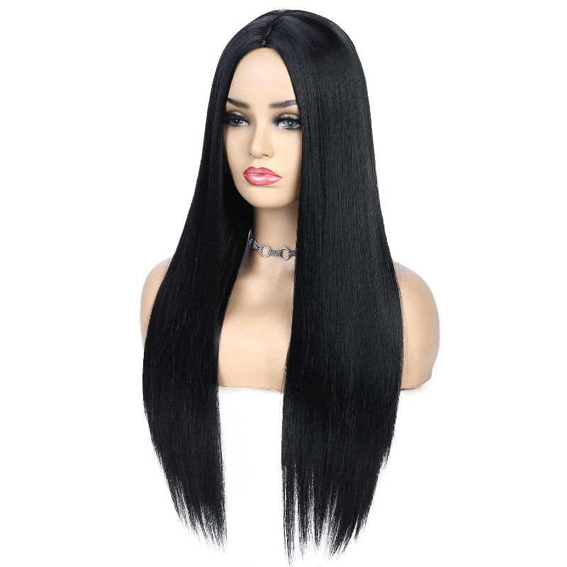 Long Straight Middle Part Wig Heat Resistant Synthetic Daily Party Wig
