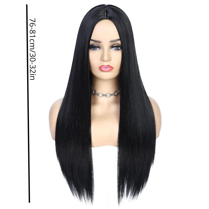 Long Straight Middle Part Wig Heat Resistant Synthetic Daily Party Wig