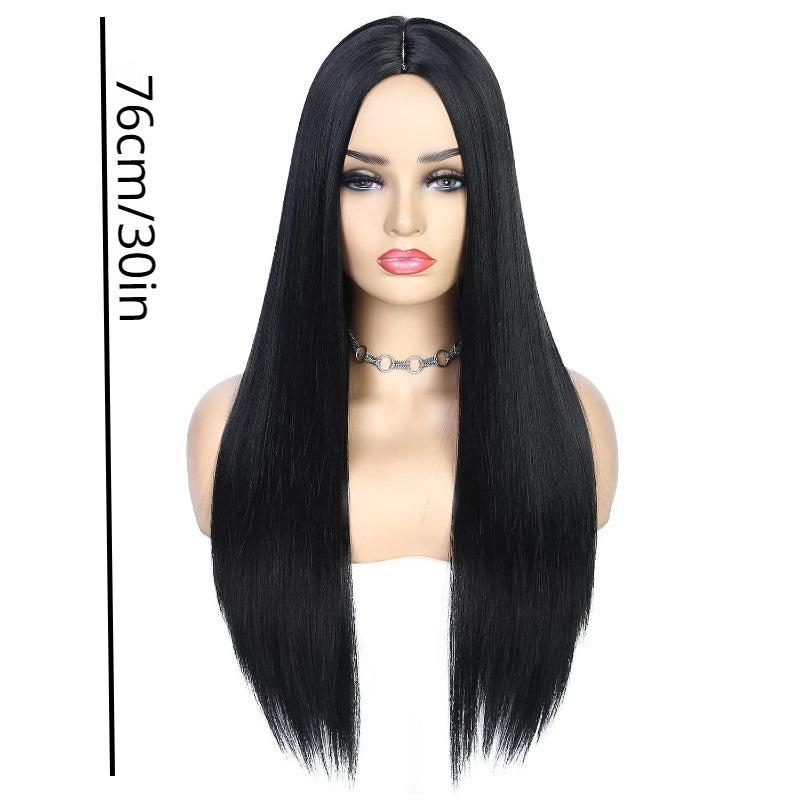 Long Straight Middle Part Wig Heat Resistant Synthetic Daily Party Wig
