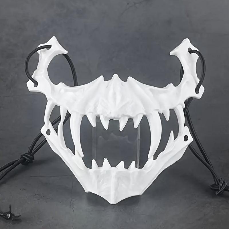 Skull Wolf Shape Mask Tigers Wolf Skull Half Face Mask Halloween Cosplay Costume