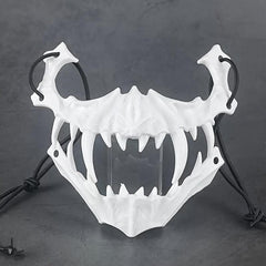 Skull Wolf Shape Mask Tigers Wolf Skull Half Face Mask Halloween Cosplay Costume