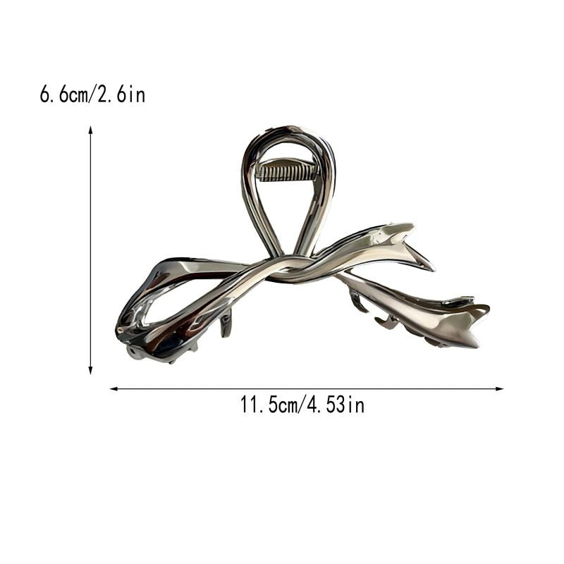 Metal Ribbon Bow Hair Claws Hairpins Hair Clips Versatile Hairpins
