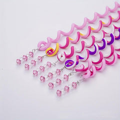 12pcs Braided Twist Curly Hair Rope Phone Cord Headdress