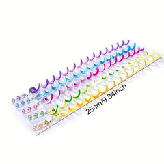 12pcs Braided Twist Curly Hair Rope Phone Cord Headdress
