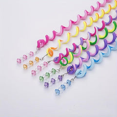 12pcs Braided Twist Curly Hair Rope Phone Cord Headdress