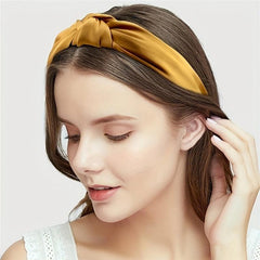 Vintage Satin Headband Hair Accessory Black