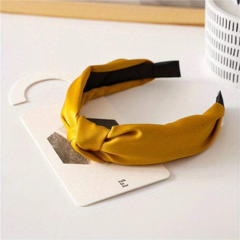Vintage Satin Headband Hair Accessory Black
