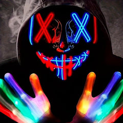 LED Light Mask Halloween Costume Masquerade Party Props