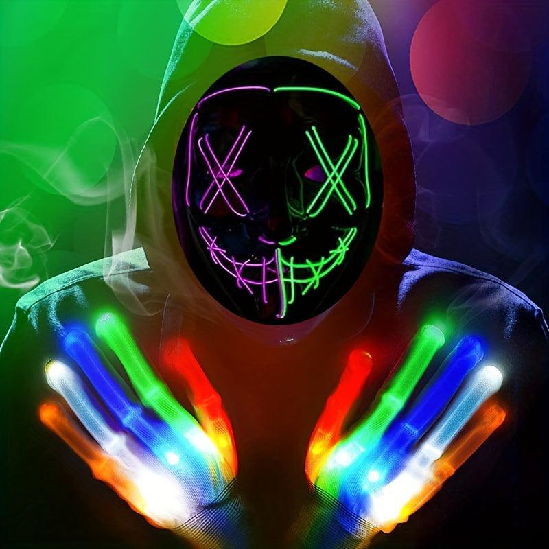 LED Light Mask Halloween Costume Masquerade Party Props