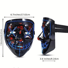 LED Light Mask Halloween Costume Masquerade Party Props