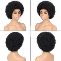 African Bubble Wig for Women High Heat Resistant Synthetic Fiber Curly Hair