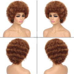 African Bubble Wig for Women High Heat Resistant Synthetic Fiber Curly Hair