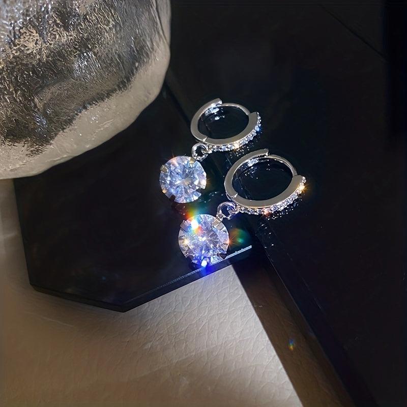 Women's Zircon Earrings Classy Artificial Diamond Ear Jewelry