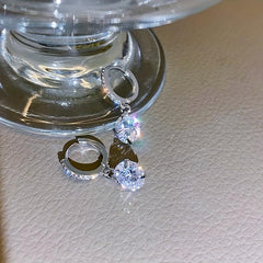 Women's Zircon Earrings Classy Artificial Diamond Ear Jewelry