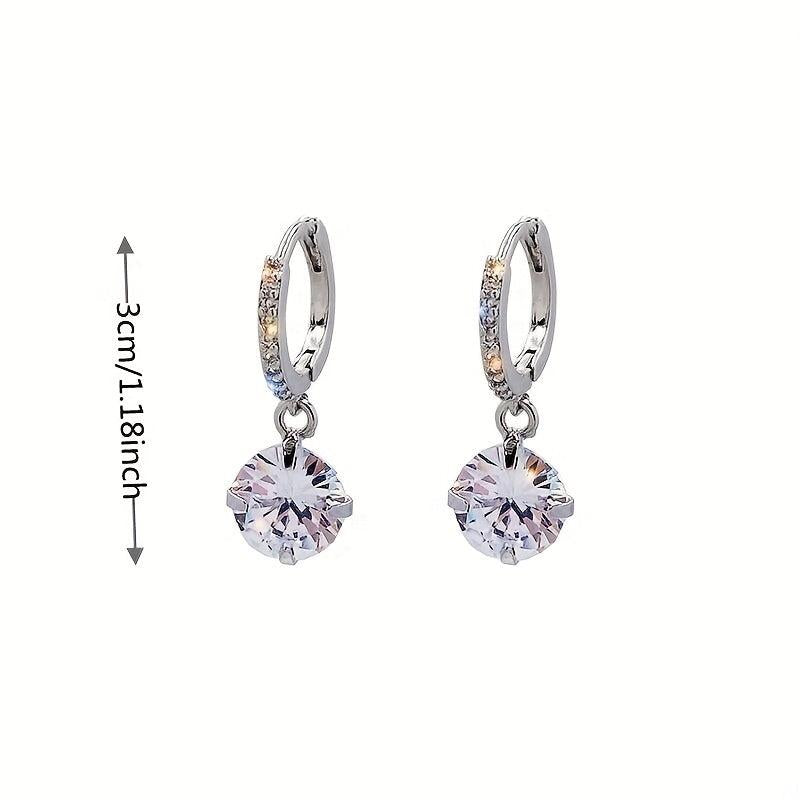 Women's Zircon Earrings Classy Artificial Diamond Ear Jewelry