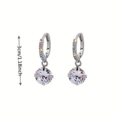 Women's Zircon Earrings Classy Artificial Diamond Ear Jewelry
