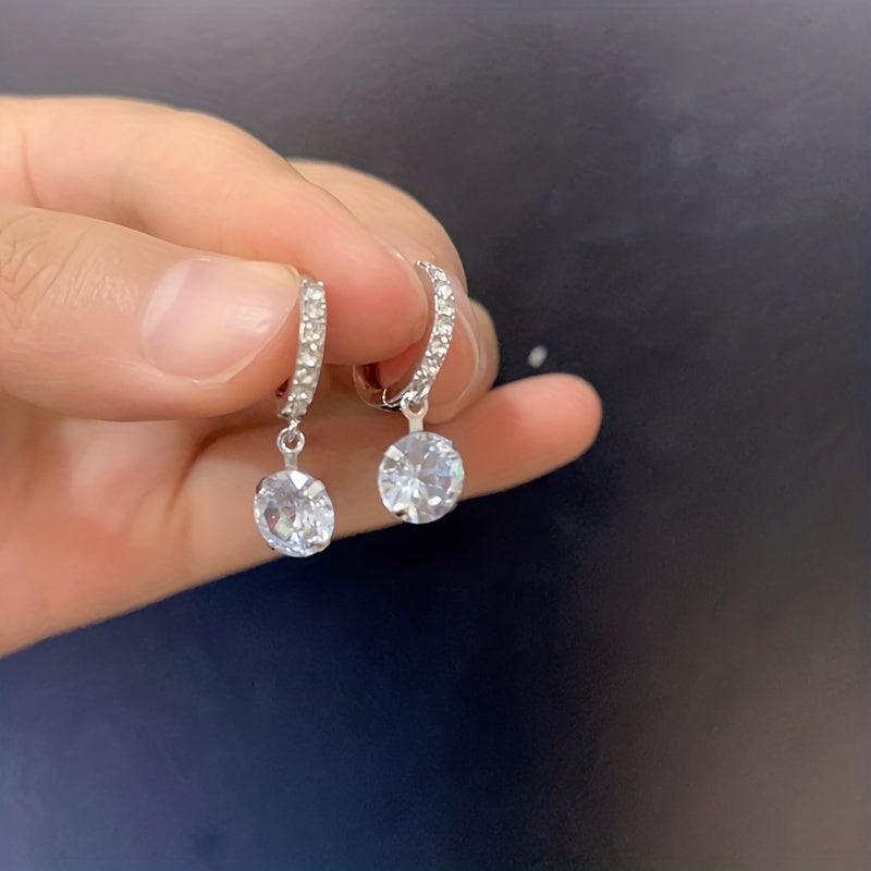 Women's Zircon Earrings Classy Artificial Diamond Ear Jewelry