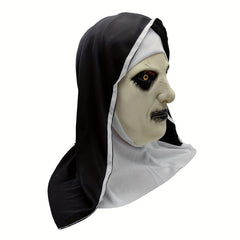 Horror Nun Mask Scary Halloween Headset Costume