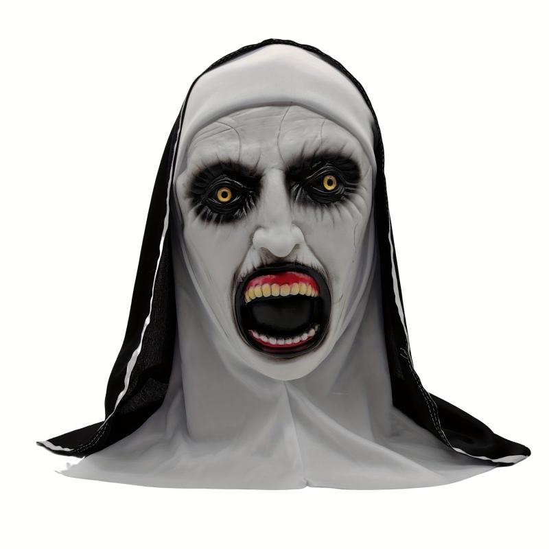 Horror Nun Mask Scary Halloween Headset Costume