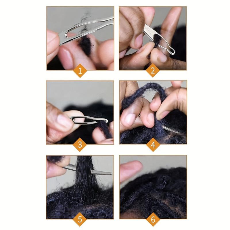 4PCS Dreadlocks Tools Hair Interlocking Tool Crochet Needle Easy Locs Hair Tools