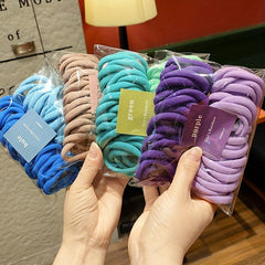 50pcs Hair Tie Seamless Ponytail Holder Elastic Gradient Hair Elastic