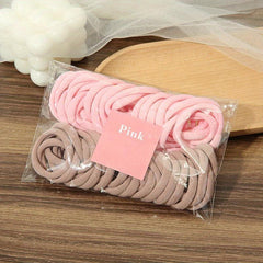 50pcs Hair Tie Seamless Ponytail Holder Elastic Gradient Hair Elastic