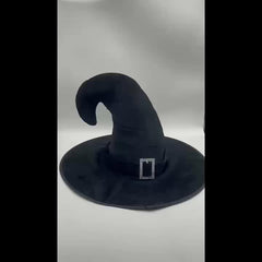 Halloween Props Golden Velvet Curved Horn Hat Elf Wizard Hat Cosplay Party Hat
